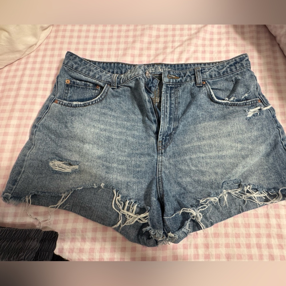 wild fable Light Blue Distressed Denim Shorts